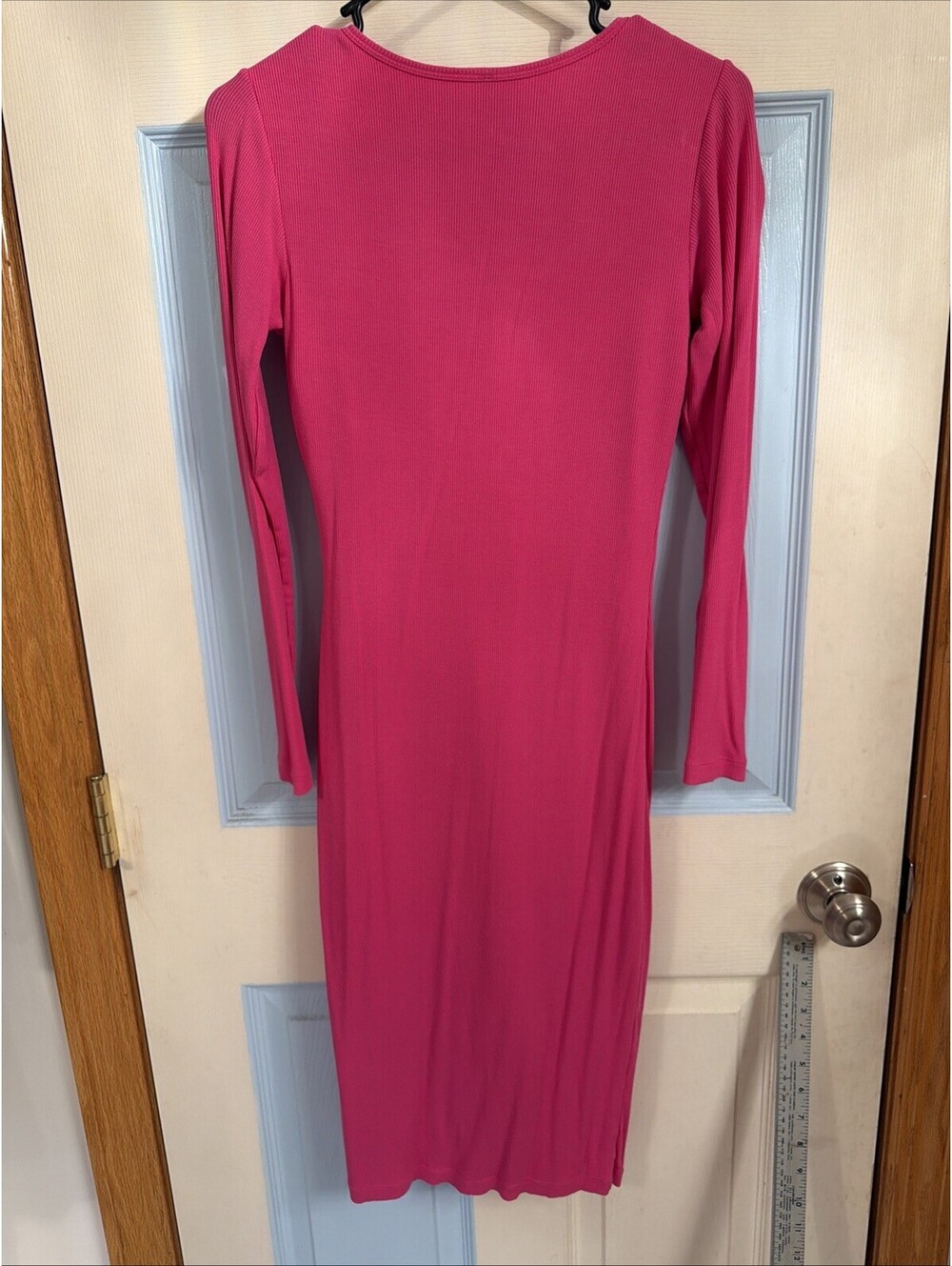 Popilush Womens Large Pink Dress Shapewear Long Sleeve Slimming Sexy Bodycon - Picture 5 of 7